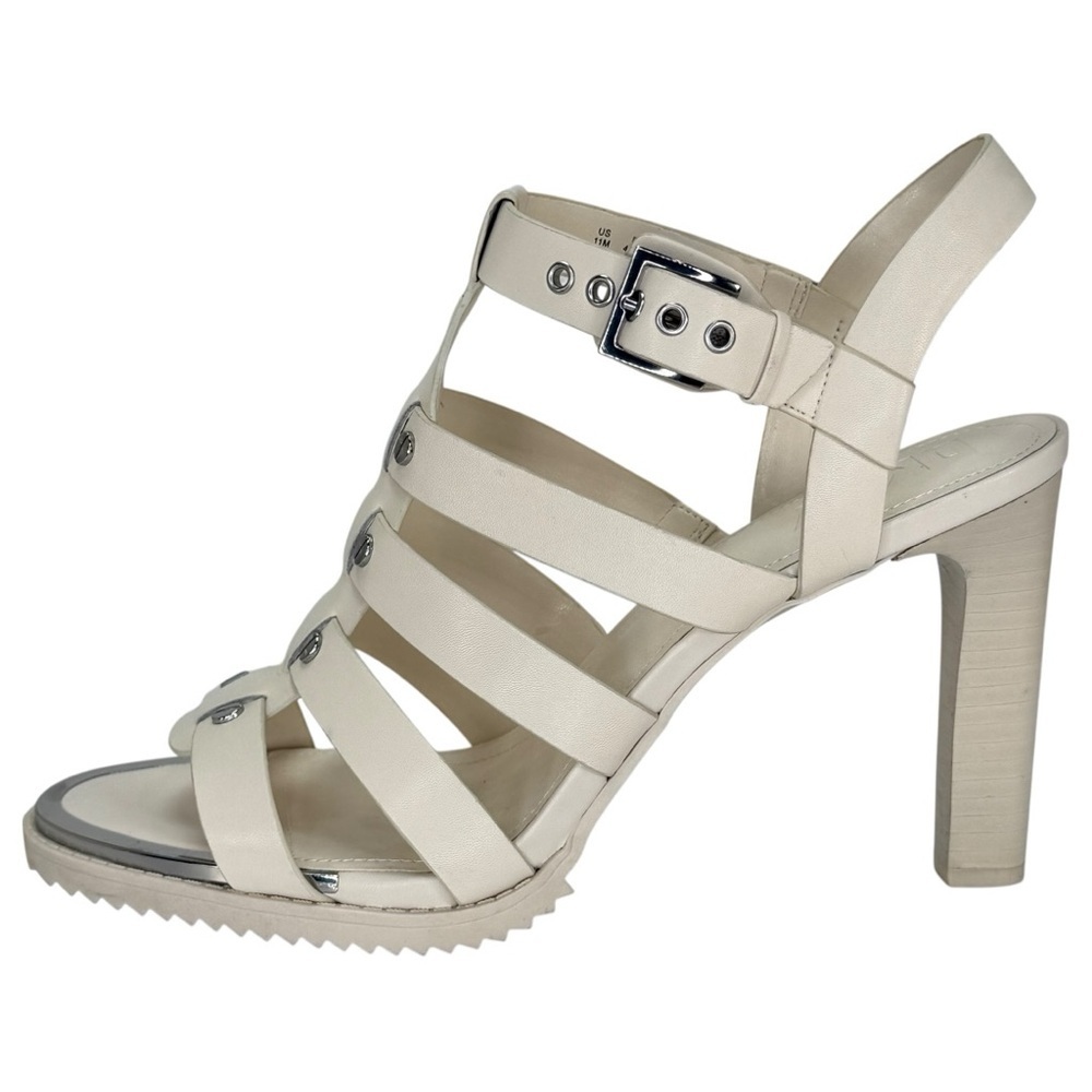 DKNY Bria Cream Leather Strappy Womens Heels Size 11M - Picture 4 of 14